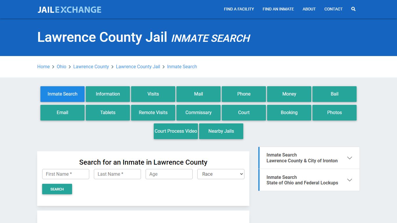 Lawrence County Jail, OH Inmate Search: Roster & Mugshots